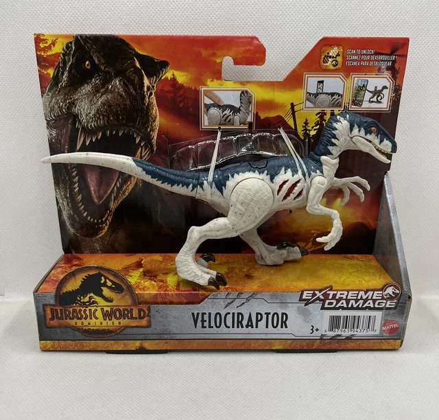 VELOCIRAPTOR JURASSIC WORLD Dinosaur Extreme Damage Figure Toy Dominion