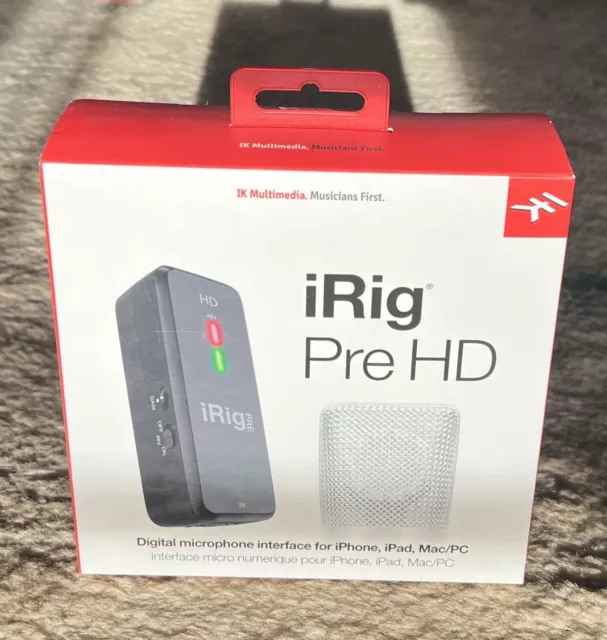 IK Multimedia iRig Pre HD Mikrofon-Interface für iPhone, iPad, Mac/PC NEU!