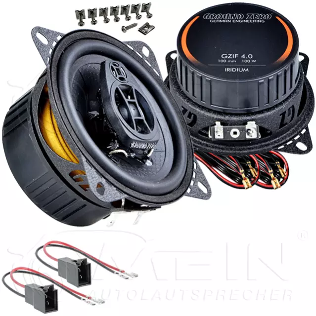 GROUND ZERO LAUTSPRECHER für AUDI 80 B3 / B4 1986-2002 Armaturenbrett 100W #AGMR