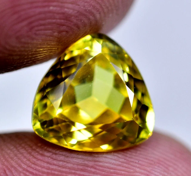 EVERYTHING GENS - Anello con zaffiro giallo naturale da 10,25 carati, 9