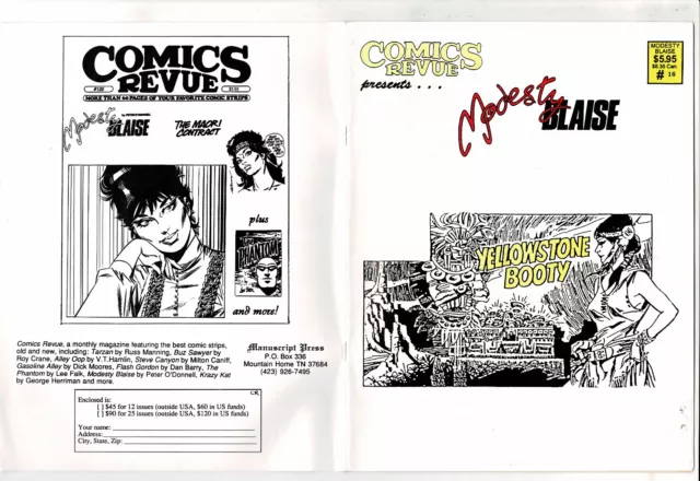 Comics Revue Presents Modesty Blaise 16 (Comics Interview) Magazine, rare story