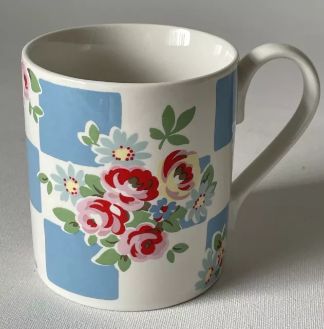 Cath Kidston Daisy Rose Mug Blue Check- By Churchill Small fine China Tea Cup