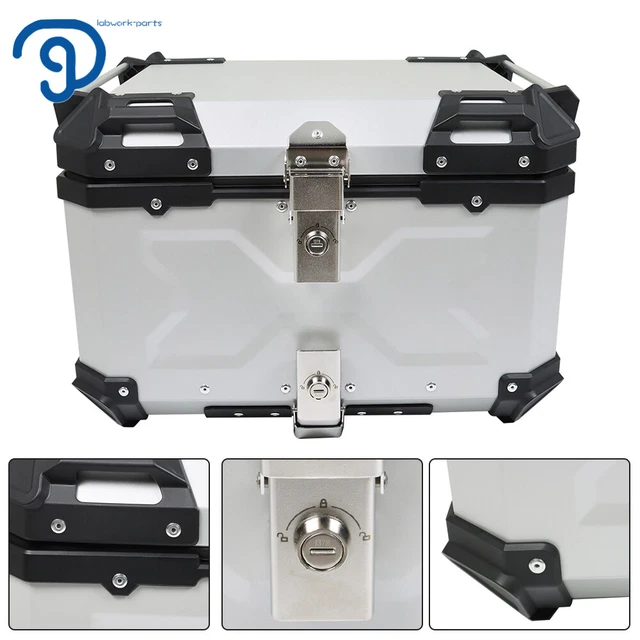 CNAOHGHN Motorrad Topcase Alu – Wasserdicht, 45L-100L, Mit Schloss & Rückenlehne, Universell
