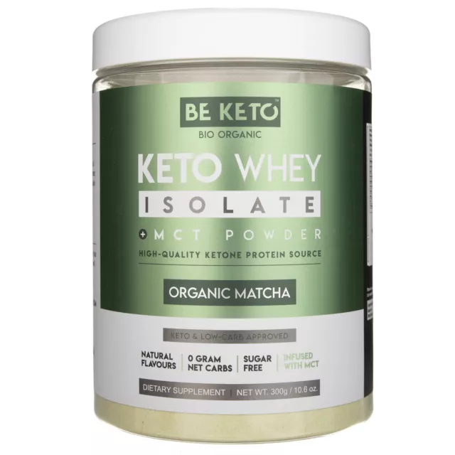 BeKeto Keto Protein Isolate with MCT, Organic Matcha, 300 g