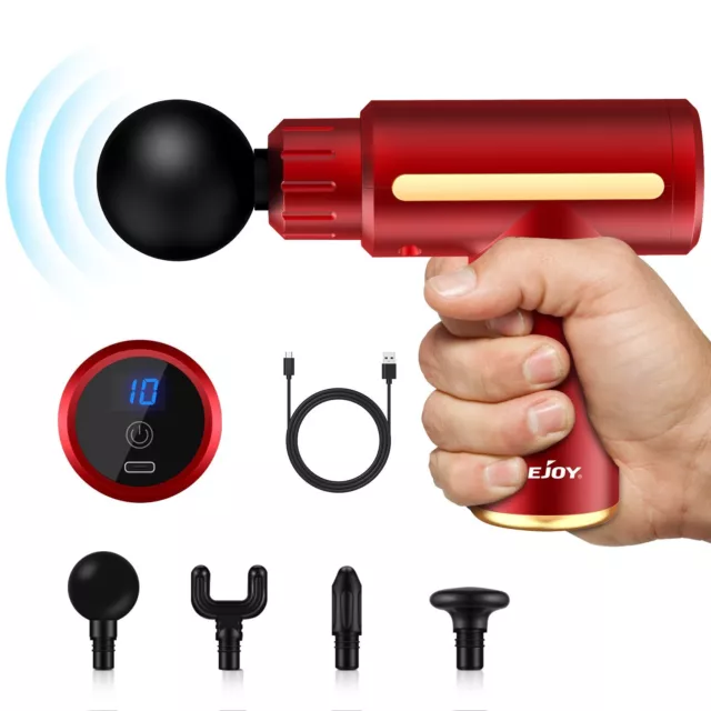 Massage Gun Deep Tissue Percussion Massager Pain Relief Muscle LCD 10 Speed Body