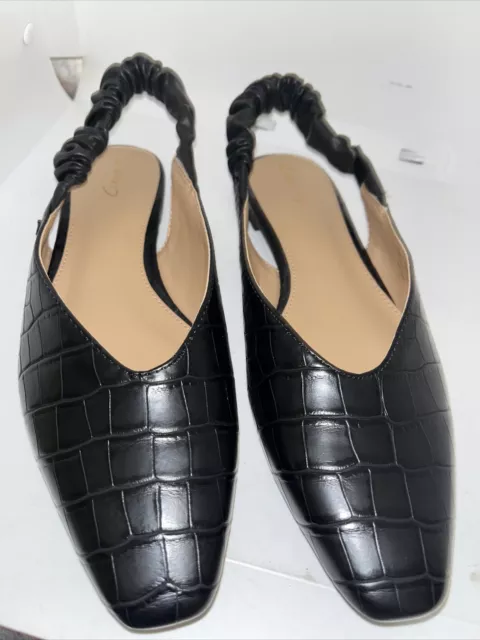 Circus NY By Sam Edelman Women's Omina Black Slingback Flat Shoes Sz 9 M