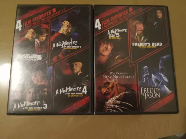 Coleção Nightmare on Elm Street - Conjunto de DVD Freddy e Lote de Filmes  Cult de Terror