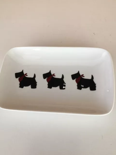 MSRF Inc. Black Scottie Terrier Scotty Dog Trinket Dish 8” X 5”