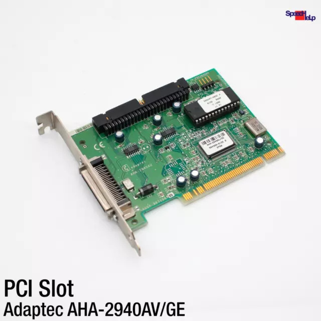 Adaptec AHA-2940 Av Etiquetado SCSI PCI Ranura Controlador Adaptador 50-PIN Polo