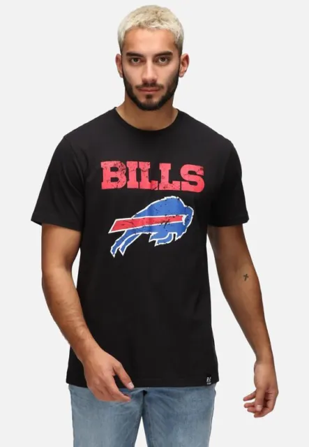 T-shirt Recovered Buffalo Bills uomo cotone NFL logo calcio pullover top