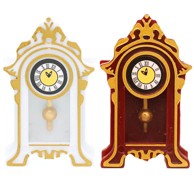 2 Pcs Maison Miniature Horloge À Pendule De Simulation Ancien