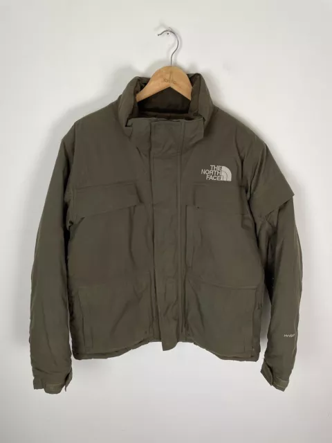 Men's The North Face HyVent Filled Jacket Coat Brown UK Size S Small