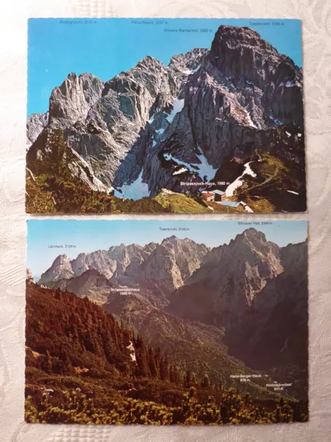 Ak 2 X Ancienne Carte Postale Sauvage Kaiser Tyrol Lärcheck Totenkirchl