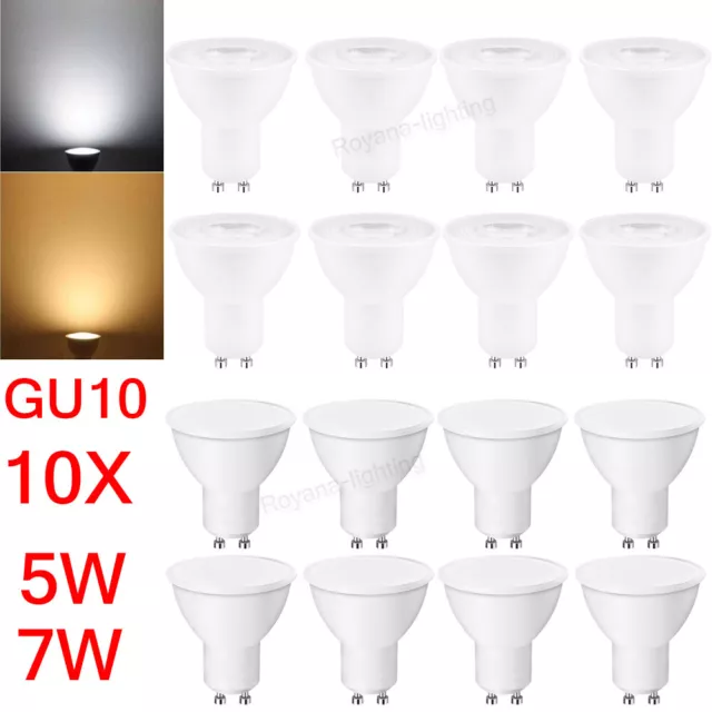 10x GU10 LED Birne Leuchtmittel 5W 7W Spot Strahler Kaltweiß Warmweiß Glühbirne