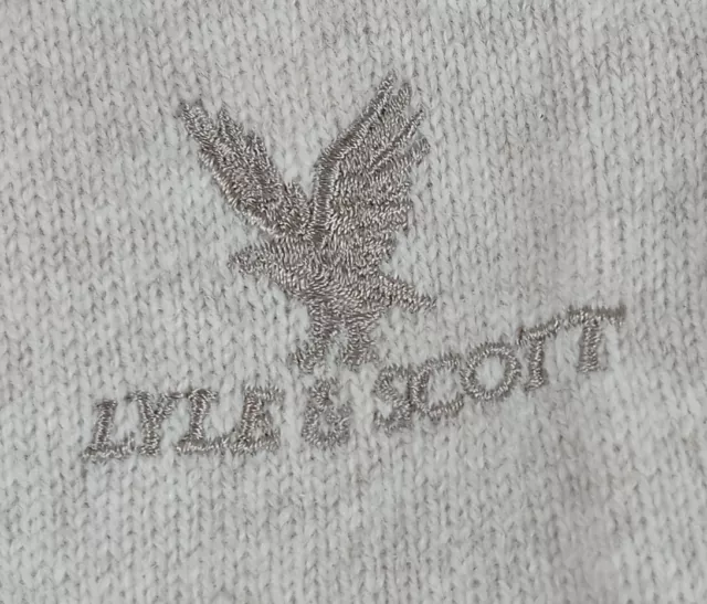 LYLE & SCOTT Men's Beige 100% Lambswool Crew Neck Sweater Size Small ...