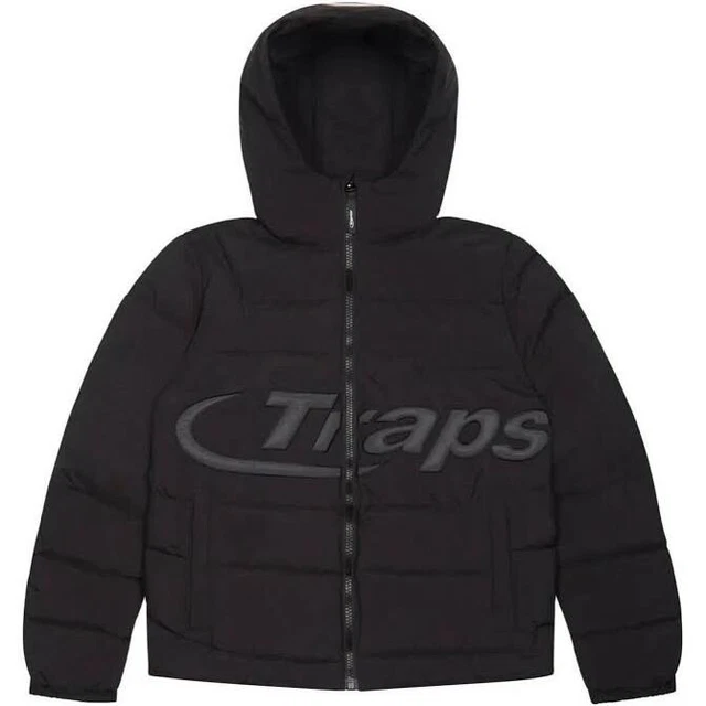 TRAPSTAR HYPERDRIVE HOODED Puff Puffer Black/Reflective Size L Large