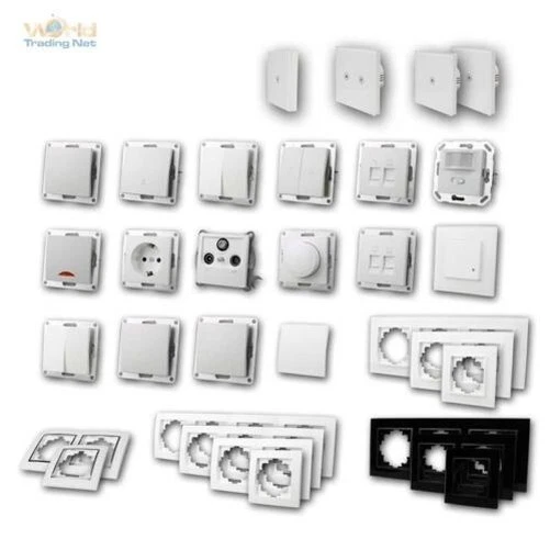 Interrupteur Et Prises Flair Commutateur de Programme Blanc Flush Haut Série Mi