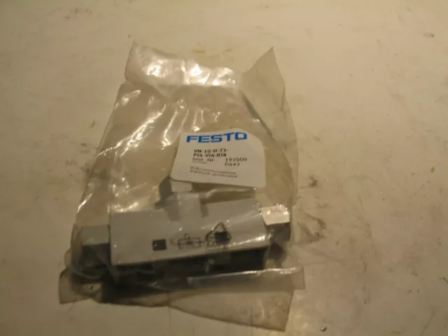 Nib Festo Vn-10-H-T3-P14-V14-R14 193500 Vacuum Generator G1/8 Thrd P7830 Nib Festo Vn-10-H-T3-P14-V14-R14 193500 Vacuum Generator G1/8 Thrd P7830