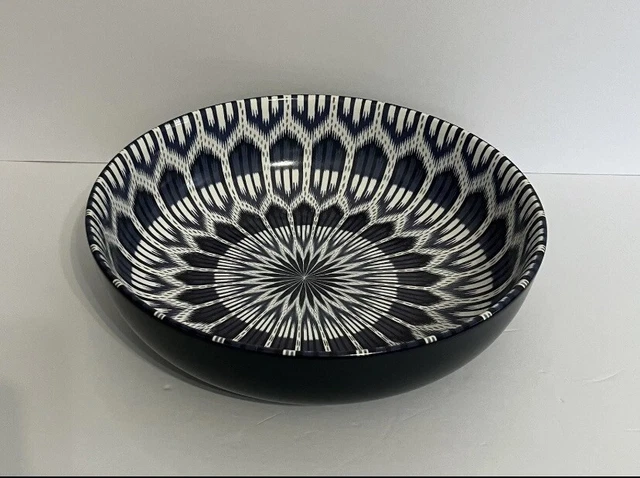 Tazón para servir Williams Sonoma Schumacher Bukhara Ikat AZUL