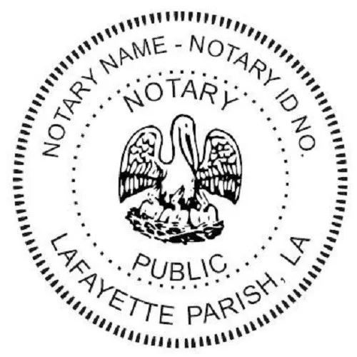 State of Louisiana  | Custom Round Self-Inking Notary Public Stamp Ideal 400R