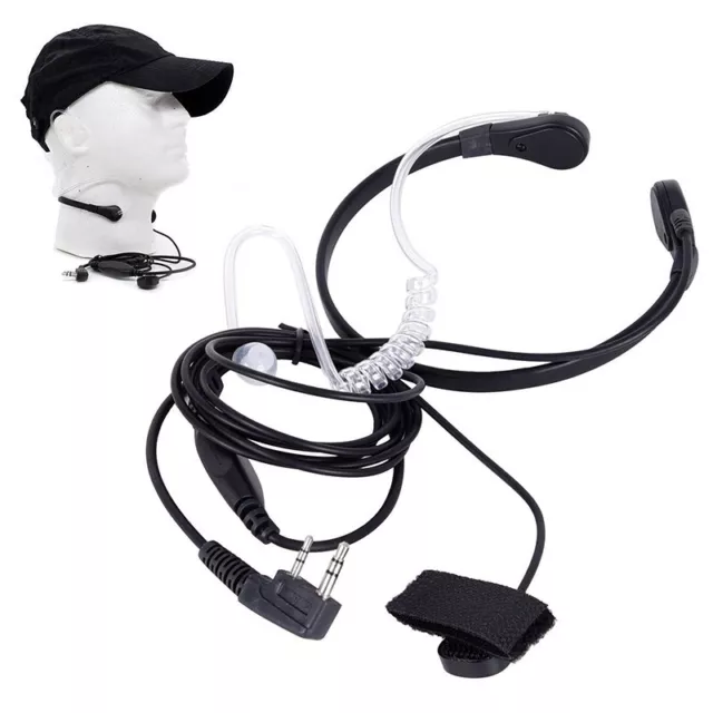 Throat Mic Earpiece Headset with In Ear Speaker for For TK Series