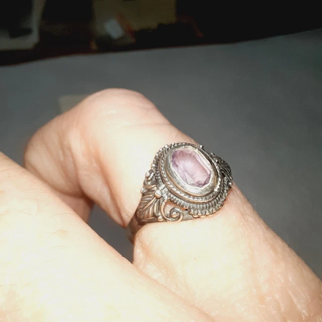 Bague de style ancien - grenat - modèle Sémélé