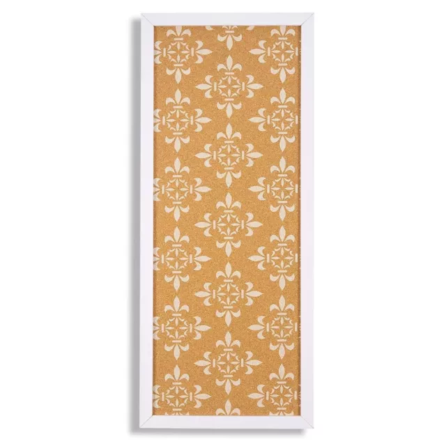 Decorative Cork Boards for Walls, Framed Tack Bulletin Board, 10 x 24 in