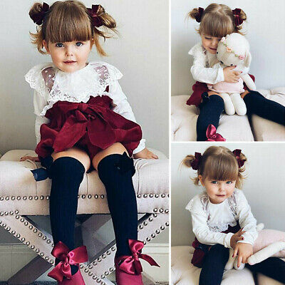 Newborn Infant Baby Girls Solid Lace Tops Tee Shirts Straps Shorts Outfits 2PCS
