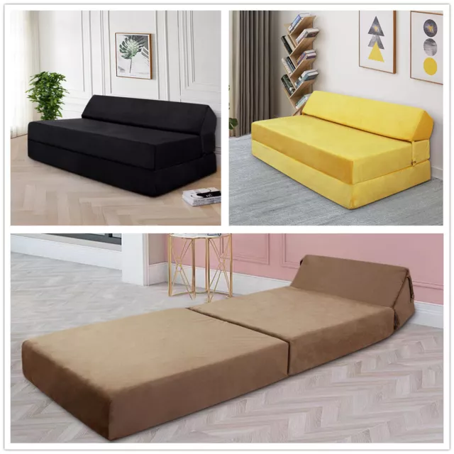 Jumbo Cord Single/Double Chair Sofa Z Bed Seat Foam FoldOut Futon Guest Mattress