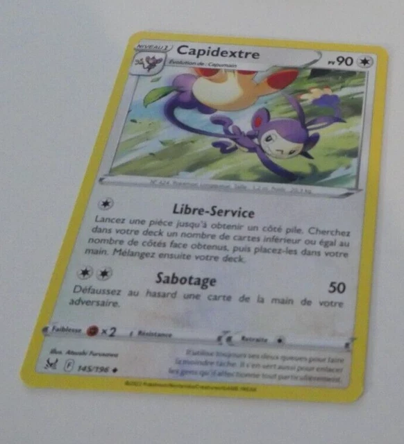 Pokemon Origine Perdue Francaise Card Carte Capidextre 145/196 Vf Fr Jcc Neuf