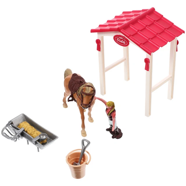 1 Set Schöne Kleine Dekorative Imitiert Pferd Stabile Für Spielen Decor Kinder 7
