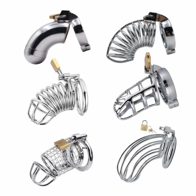 Cage De Chasteté Masculine Avec Cadenas - Fétichisme BDSM - En Métal - Neuf