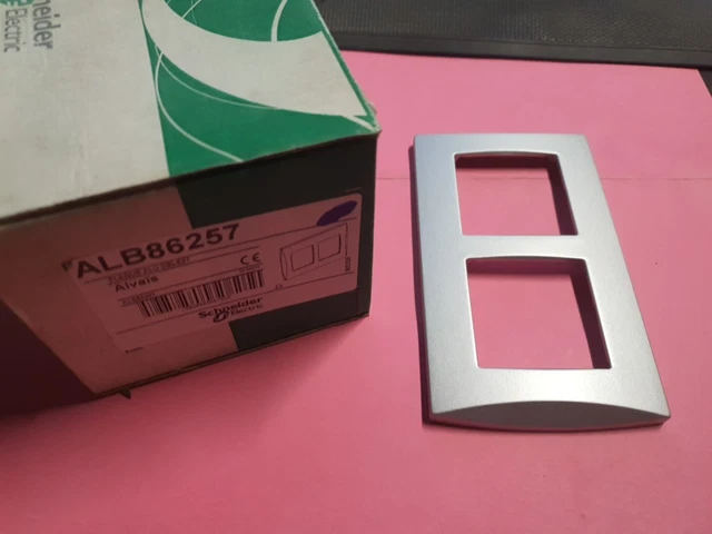 Plaque Double Alvais Alombard ALB81271 - Entre Axe 71mm - Pour Intérieur - Schneider Electric
