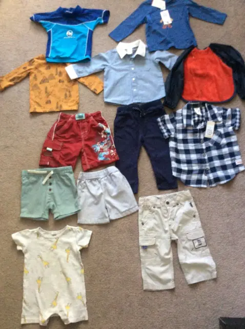 Mixed Baby Boy Clothes Including 2 Bnwt, Size O 6-12 Months