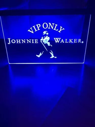 JOHNNIE WALKER LED Neon Light Sign Brighten Up Your Shop Bar Pub Club home Party
