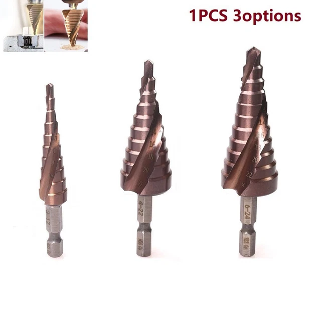 M35 5% Cobalt-Step-Drill-Bit 3-12 4-22 6-24 Hss-Co Ars Cône Metal-Drill-Bit