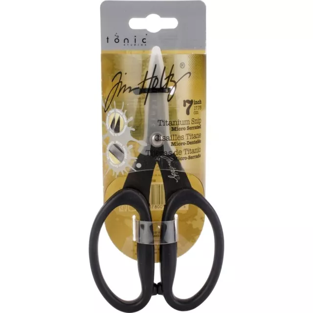 Tim Holtz Non-Stick Titanium Micro Serrated Scissors 7"