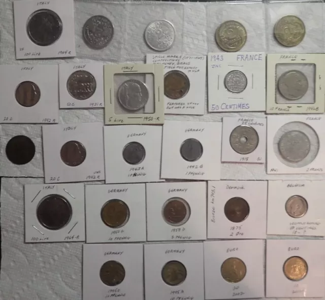 European Coins Lot - Mostly 20th Century