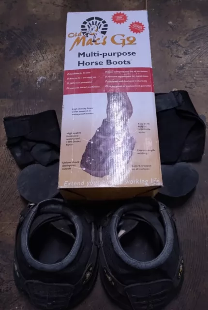 Old macs G2 horse hoof boots size 8 with Gaiters - Used good Condition