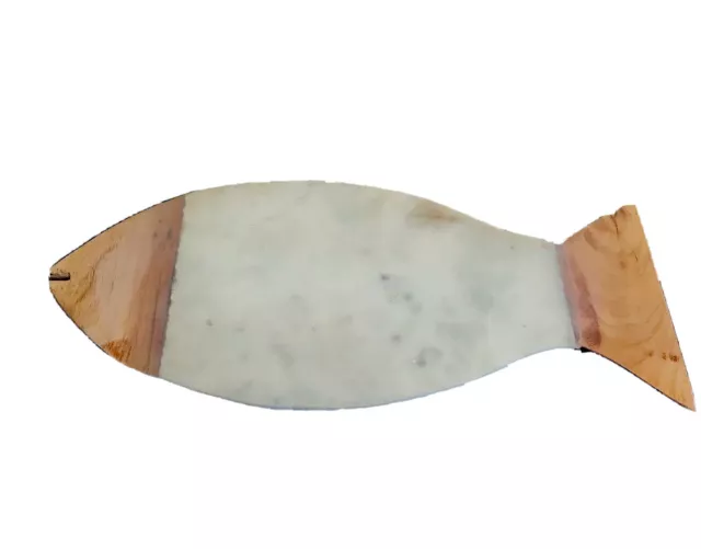 Marble and Wood Cheese Board,shape Fish