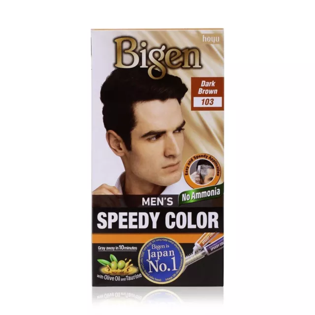 Bigen Speedy Color para hombre, color de cabello, 2.82 oz, marrón oscuro...