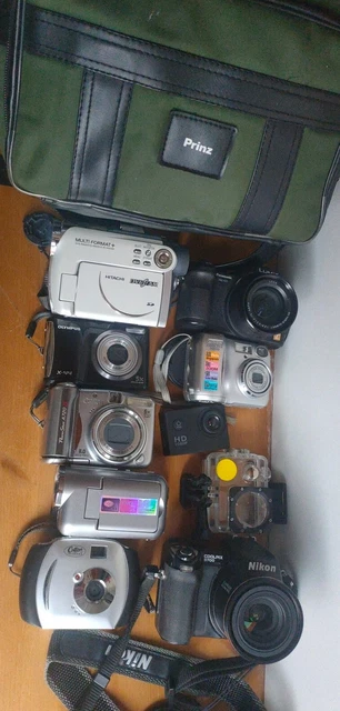 Digital Camera Job Lot Olympus Nikon Canon Lumix Hitachi