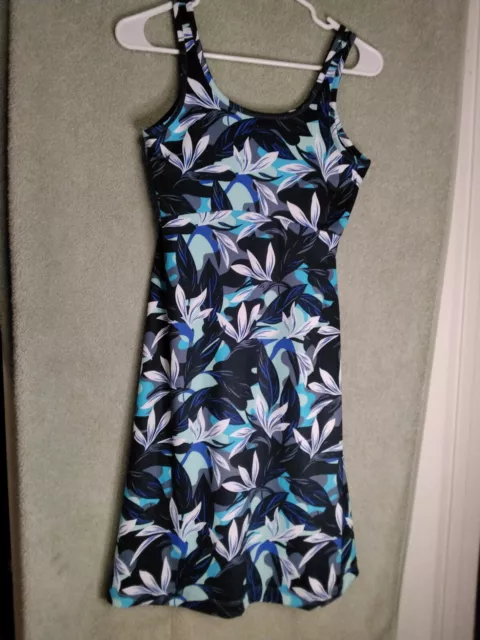 Columbia Sportwear PFG fishing Womens Dress Size XS Blue Floral Sleeveless