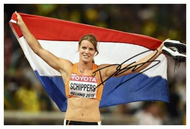 DAFNE SCHIPPERS (2) HOLLAND OLYMPICS 200m - 6x4 Signed Autograph PHOTO - Print