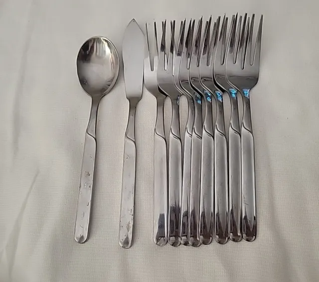 Cambridge PAIGE SAND Stainless Flatware Lot of 10