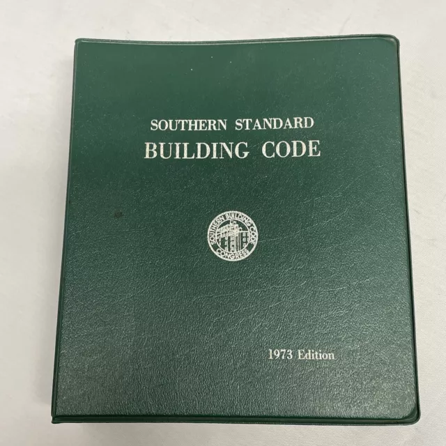 1973 Edition Southern Standard Building Code Cross With Index & Appendix SBCC