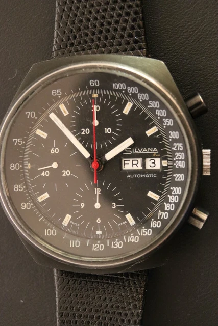 1970's SILVANA Chronograph w/ PVD Coating & Valjoux 7750 Movement (SI-006) 1970's SILVANA Chronograph w/ PVD Coating & Valjoux 7750 Movement (SI-006)