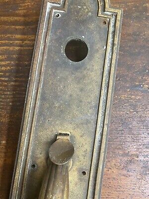 Antique Y&T Solid Brass Door Knob/Pull Plate 24”  Department Store Hardware 2