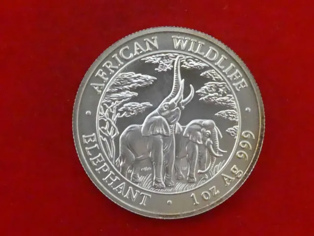 Sambia, 5000 Kwacha, African Wildlife-Elephant, 2003, 1 OZ Silber, original
