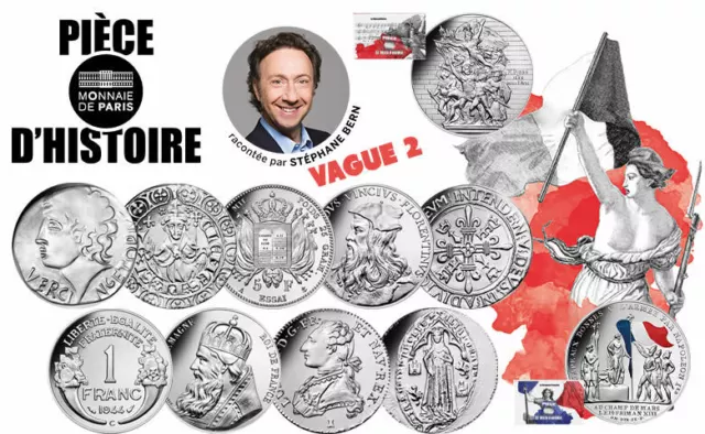 SERIE monnaie 2019 "piece d'histoire" 10 euro argent cartelette blister Louis